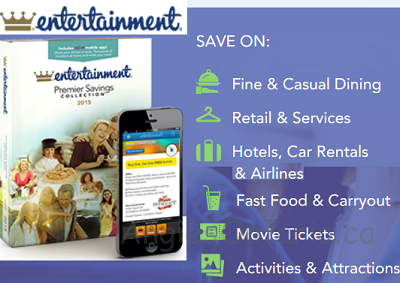 Entertainment Coupon Book for Ontario - Save on local Attractions, Restaurants & More