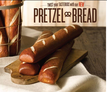 quiznos pretzel bread