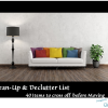 clean up & declutter list 40 items to cross off your list